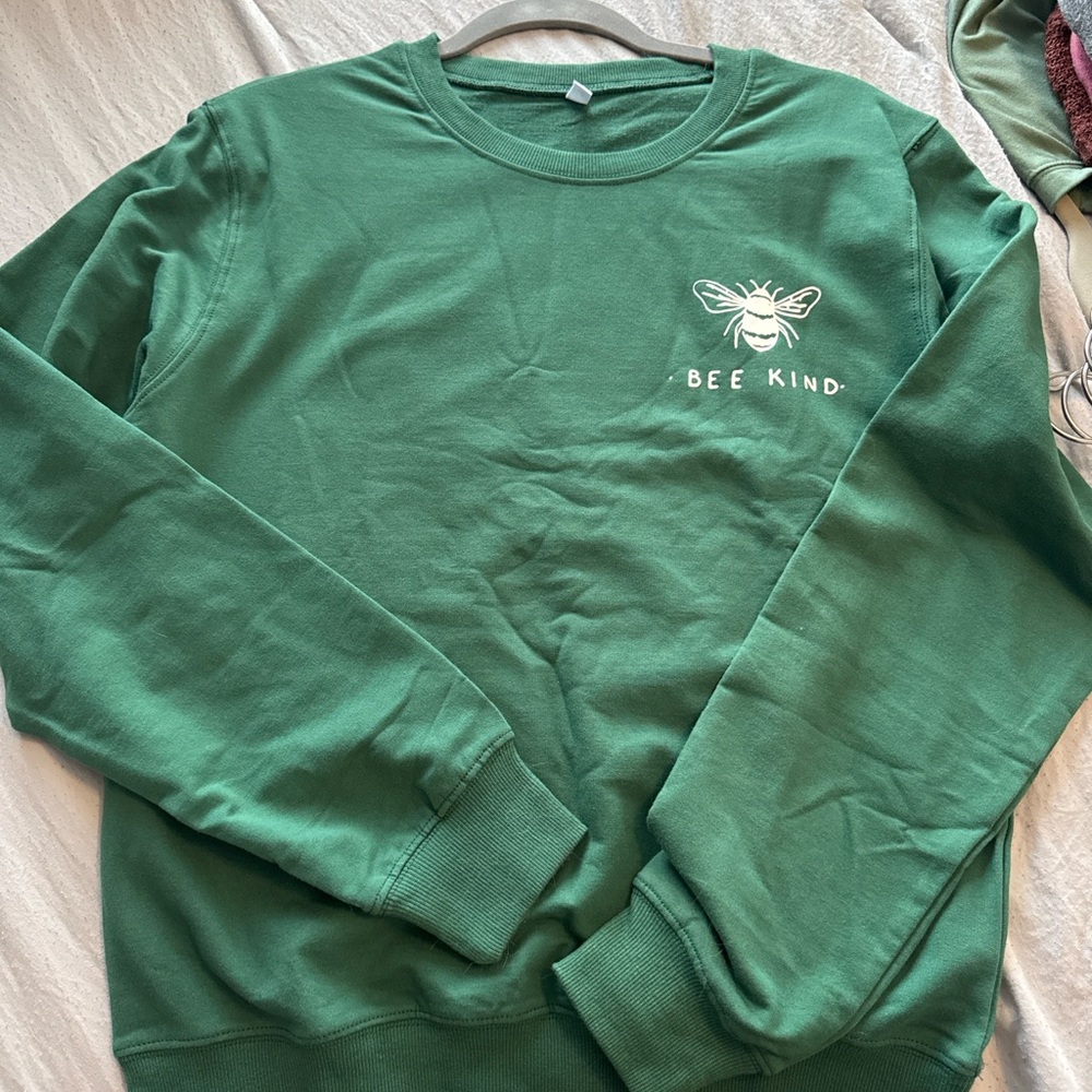 Green Bee Kind Sweater